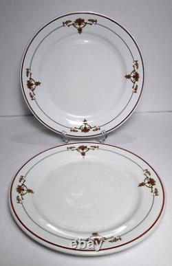 2 Buffalo China Southern Railway Peach Blossom Dinner Plates 9 1/4 Railroad RR