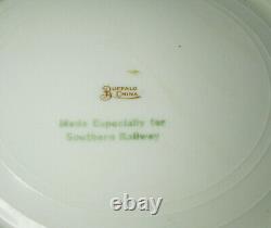 2 Buffalo China Southern Railway Peach Blossom Dinner Plates 9 1/4 Railroad RR