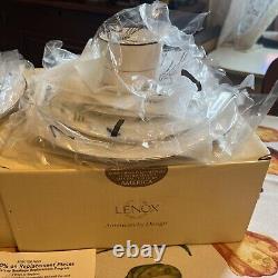 (2) New Open Box Lenox Venetian Lace Dinnerware 5-Piece Place Setting (10)