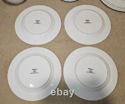 (20) Mikasa Trellis White Bone China Set for 4 Dinner Salad Plate & Soup Bowl