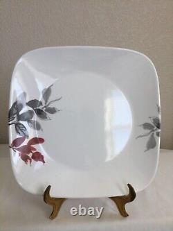 20 Pc Set Corelle Kyoto Leaves Square Dinnerware Vitrelle Break Chip Resistant