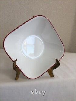 20 Pc Set Corelle Kyoto Leaves Square Dinnerware Vitrelle Break Chip Resistant