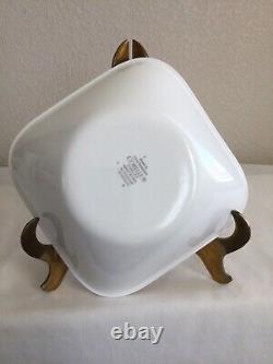 20 Pc Set Corelle Kyoto Leaves Square Dinnerware Vitrelle Break Chip Resistant