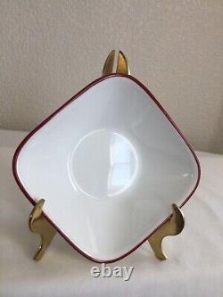 20 Pc Set Corelle Kyoto Leaves Square Dinnerware Vitrelle Break Chip Resistant