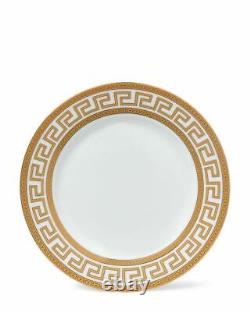 20 Piece Athena Gold Greek Key Bone China Dinner Serving Dish Set for 4 White