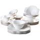 20-Piece Baroque Dinnerware Set, White
