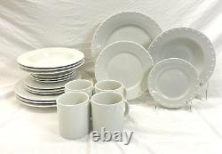 20 Piece Set Of Evening Pearls Oneida Dinner Salad Bread Plates Soup Bowl Mug