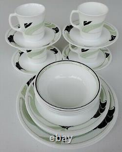 20 pc Corelle by corning Black Orchid Vintage from 1990's. Dinnerware set