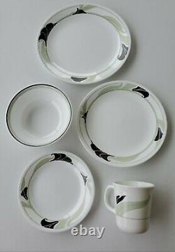 20 pc Corelle by corning Black Orchid Vintage from 1990's. Dinnerware set
