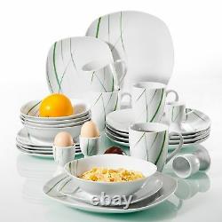 20pc Dinner Set Porcelain Crockery Dining Tableware Dinnerware Plates Bowls Mugs
