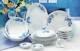 22 PCS Melamine Dinnerware Ware Set Plates Bowls Dishes Dinner Kitchen Plates