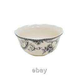 222 Fifth Adelaide 16-Piece Casual Grey Porcelain Dinnerware Set Service