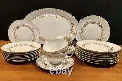 23 PC Antique German ROYAL TETTAU Dinnerware Set Gold Laurel Wreath EXCELLENT