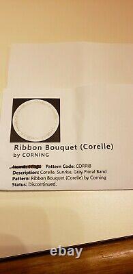 23 Pieces Of Corning Ware Corelle RIBBON BOUQUET Dinnerware Excellent Condition