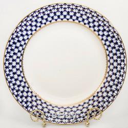 24-Piece Dinner Set for 6 Persons Imperial Porcelain Cobalt Net Dinnerware Set