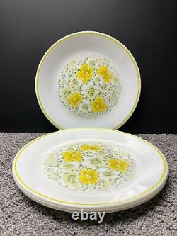 24 Piece Vintage Corelle April Yellow Flower Pattern Floral Dinnerware Dish Set