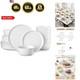 24 Pieces Gourmet Porcelain Dinnerware Sets, Plates and Bowls Set, High-Fire