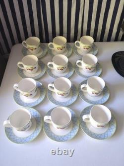 24 Pieces Mikasa Fruit Rapture Dinnerware (12 Cups and 12 Saucers) Exquisite