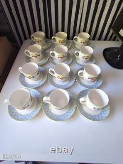 24 Pieces Mikasa Fruit Rapture Dinnerware (12 Cups and 12 Saucers) Exquisite
