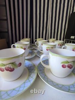 24 Pieces Mikasa Fruit Rapture Dinnerware (12 Cups and 12 Saucers) Exquisite