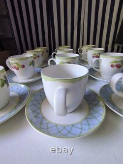 24 Pieces Mikasa Fruit Rapture Dinnerware (12 Cups and 12 Saucers) Exquisite