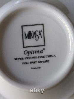 24 Pieces Mikasa Fruit Rapture Dinnerware (12 Cups and 12 Saucers) Exquisite