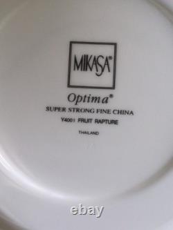 24 Pieces Mikasa Fruit Rapture Dinnerware (12 Cups and 12 Saucers) Exquisite