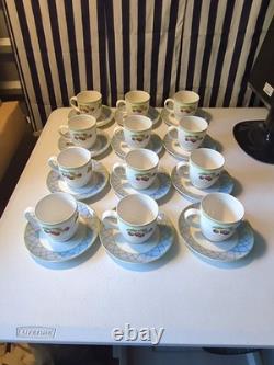 24 Pieces Mikasa Fruit Rapture Dinnerware (12 Cups and 12 Saucers) Exquisite