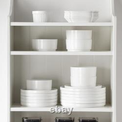 24 Pieces Porcelain Dinnerware Set, Modern White Dish Set for 8, Premium Serv