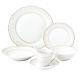 24 Pieces Porcelain Dinnerware Set Service for 4 People Atara, 24 Piece, Wavy
