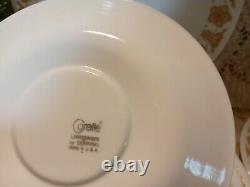 24-pc Vintage CORELLE BUTTERFLY GOLD Dinnerware Set plate bowl cup saucer