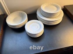 25 piece White Four Season Gibson Dinner Set