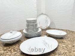 26 Pc Vintage 1960's Platinum Wheat Fine China Of Japan Dinner Set