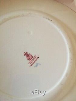 26 pc 4 place sets Vintage Mismatched pink red Transferware Dinnerware Set #24