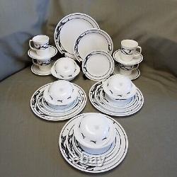 28 Pieces Corelle LYRICS Dinnerware four 7-Pc. Place Setting Service for 4