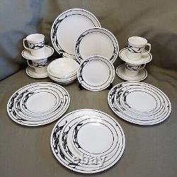 28 Pieces Corelle LYRICS Dinnerware four 7-Pc. Place Setting Service for 4