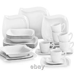 30 60 Pieces White Porcelain Ceramic Dinnerware Set for 6 or 12 SKU 70017