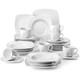 30/60pcs Porcelain Dinner Tableware Set Dinner Soup Dessert Plates Cups, Saucers