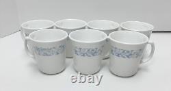 31 Pcs Corelle SEA AND SAND Blue & Tan Floral Dinnerware Set Service for 8 -1