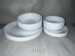 31 pc Corelle WINTER FROST WHITE Dinnerware Set 8 Dinner, Bread, Berry 7 Cereal