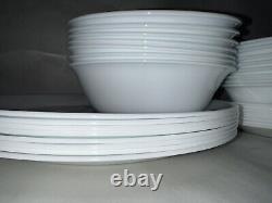 31 pc Corelle WINTER FROST WHITE Dinnerware Set 8 Dinner, Bread, Berry 7 Cereal