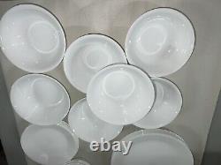 31 pc Corelle WINTER FROST WHITE Dinnerware Set 8 Dinner, Bread, Berry 7 Cereal