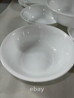 31 pc Corelle WINTER FROST WHITE Dinnerware Set 8 Dinner, Bread, Berry 7 Cereal