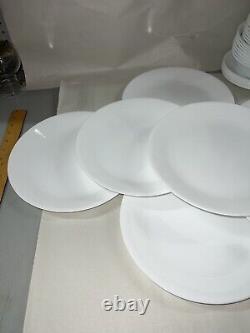 31 pc Corelle WINTER FROST WHITE Dinnerware Set 8 Dinner, Bread, Berry 7 Cereal