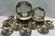 32 Pc Vintage Royal Carlton Dinnerware Set Handpainted White Porcelain w Gold