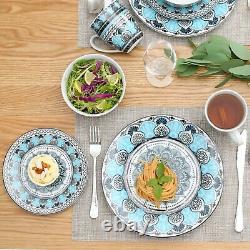 32 Piece 8 Person Luxury Ceramic Porcelain Dinner Plates Bowl Mug Dinnerware Set