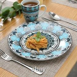 32 Piece 8 Person Luxury Ceramic Porcelain Dinner Plates Bowl Mug Dinnerware Set