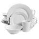 32-Piece Dinnerware Set in White Gibson Home Noble Court Service for 8