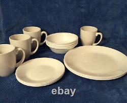 32 pc Dinnerware Winter Frost White Dinner Appetizer Plate Bowl Mug Corelle NEW