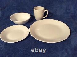 32 pc Dinnerware Winter Frost White Dinner Appetizer Plate Bowl Mug Corelle NEW